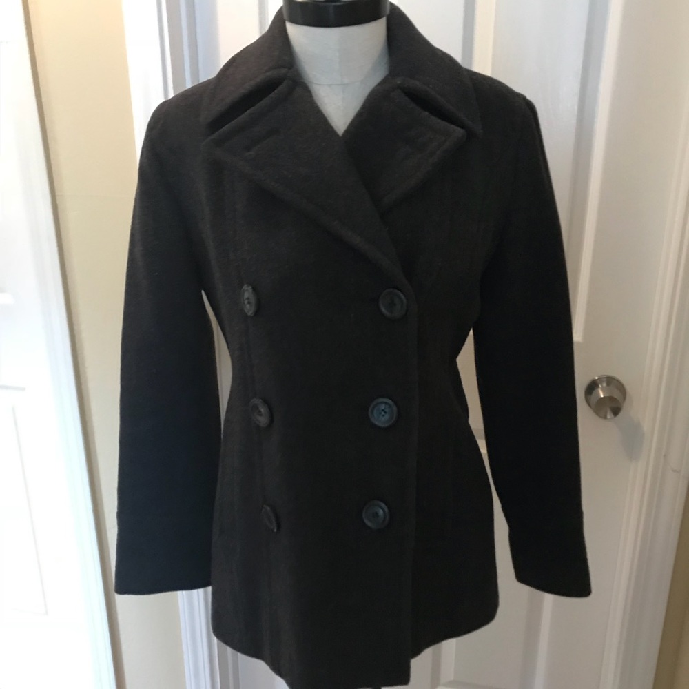 Dark gray 100% wool coat